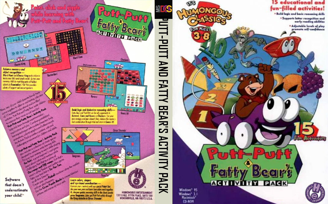 Putt-Putt & Fatty Bear's Activity Pack — box-texture (US)