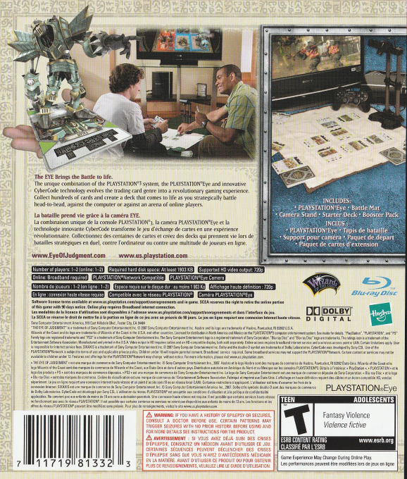 Eye of Judgment, The — box-2D-back (CA)