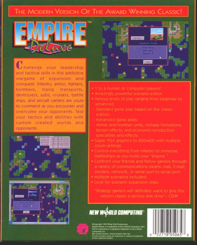 Empire Deluxe — box-2D-back (US)