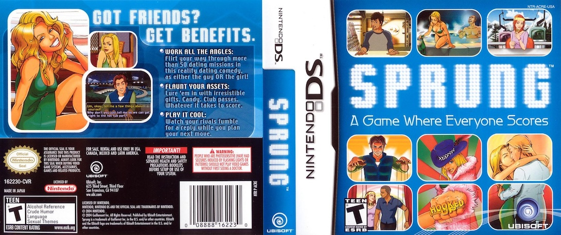 Sprung - The Dating Game — box-texture (US)