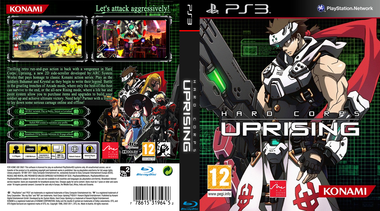 Hard Corps - Uprising — box-texture (EU)