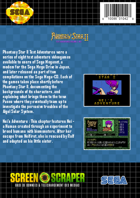 Phantasy Star 2 - Nei's Adventure — box-2D-back (SS)