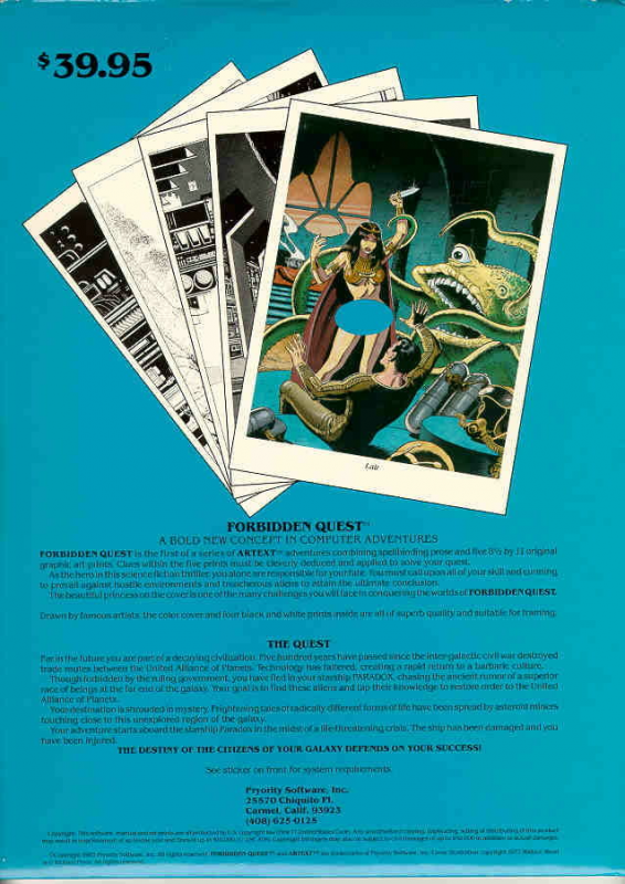 Forbidden Quest — box-2D-back (US)