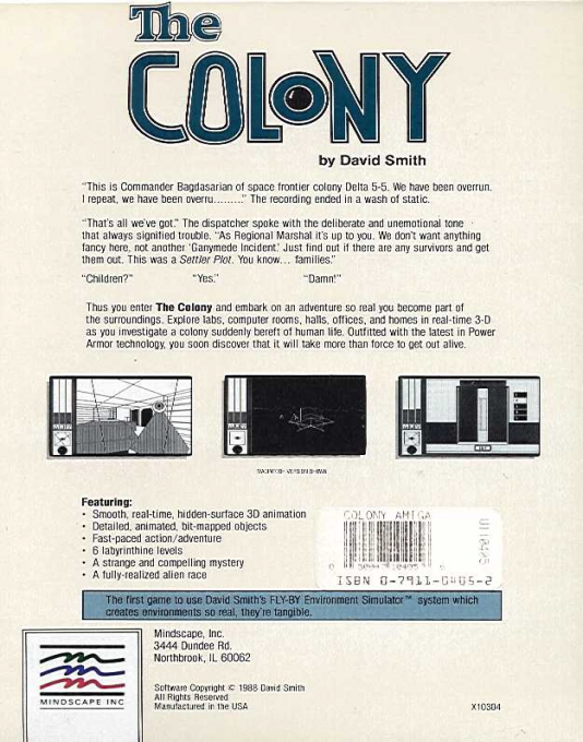 Colony, The — box-2D-back (US)