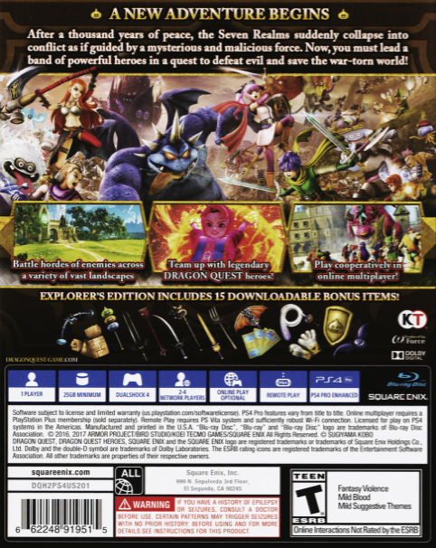 Dragon Quest Heroes 2 - Explorer's Edition — box-2D-back (US)