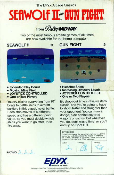 Arcade Classics - Seawolf 2 And Gun Fight — box-2D-back (US)