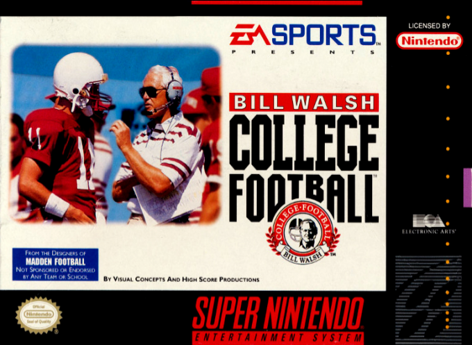 Bill Walsh College Football box art