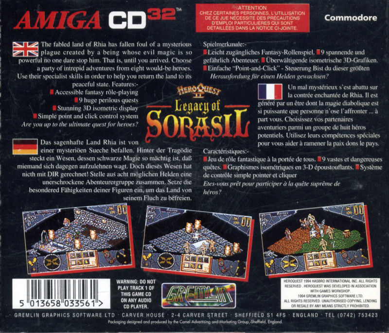HeroQuest II - Legacy of Sorasil — box-2D-back (EU)