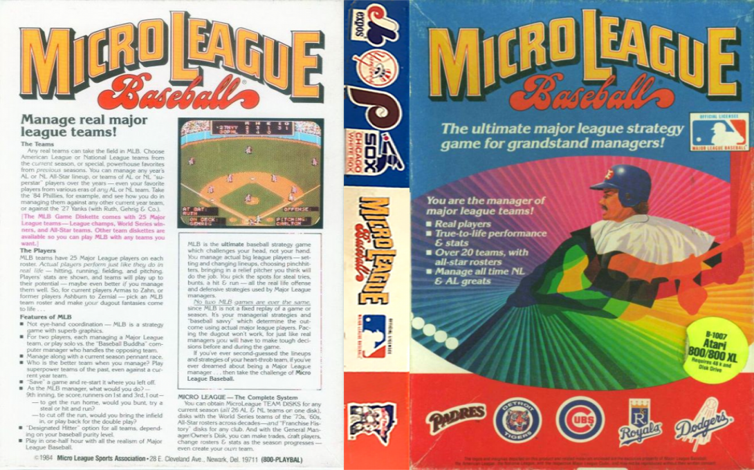 MicroLeague Baseball — box-texture (US)
