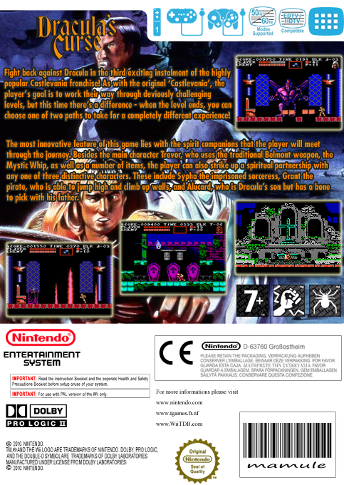 Castlevania 3: Dracula's Curse — box-2D-back (EU)