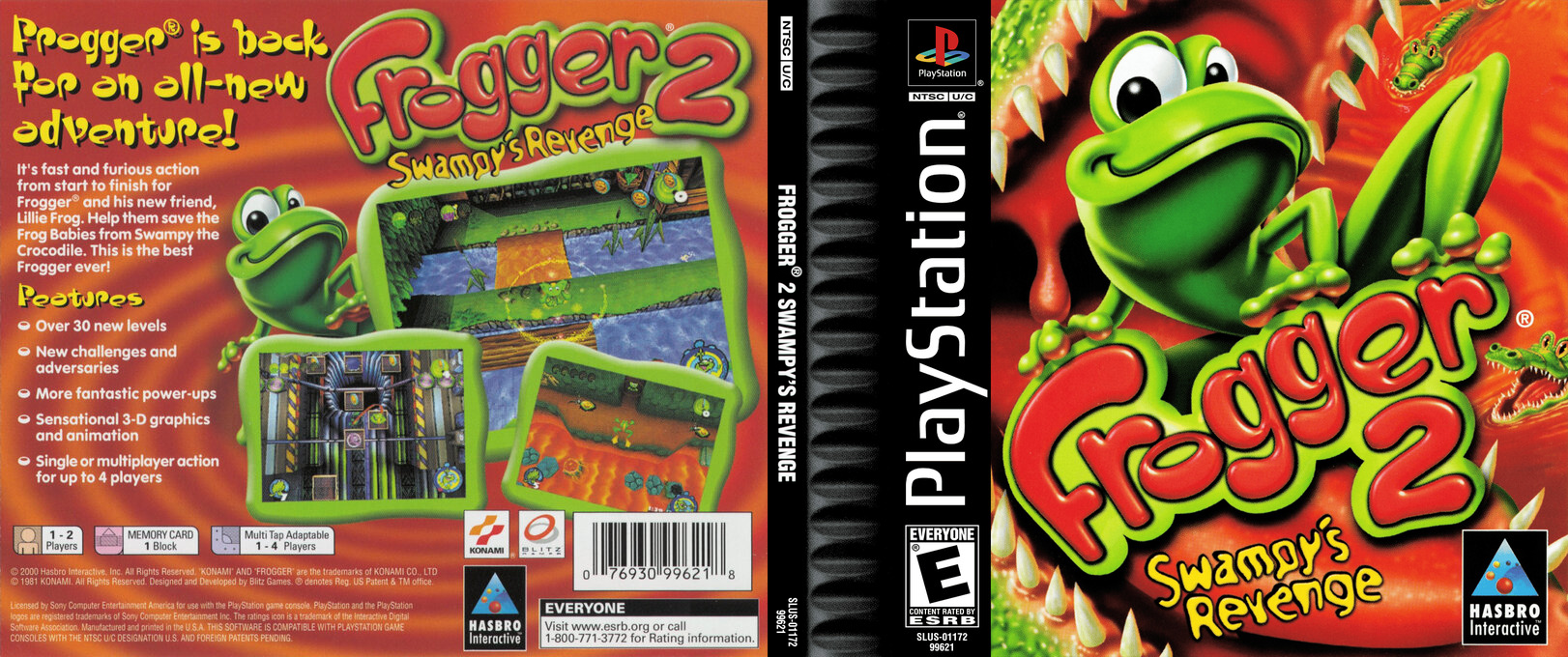 Frogger 2 - Swampy's Revenge — box-texture (US)