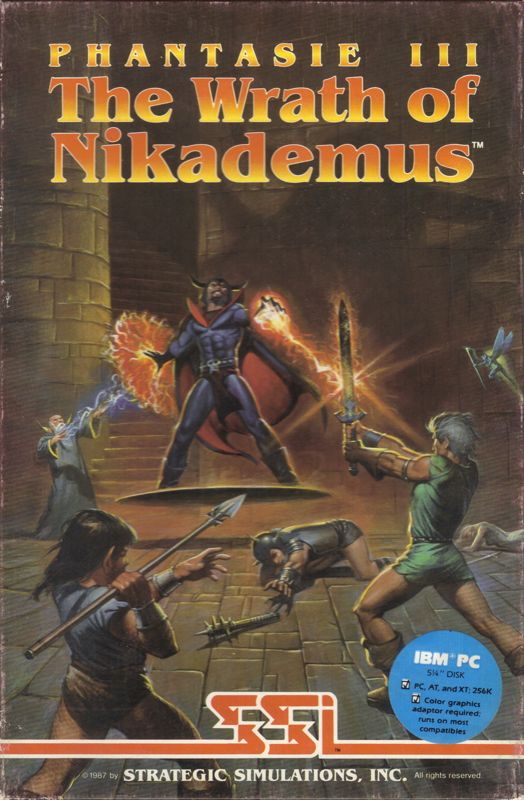Phantasie 3 - The Wrath Of Nikademus box art
