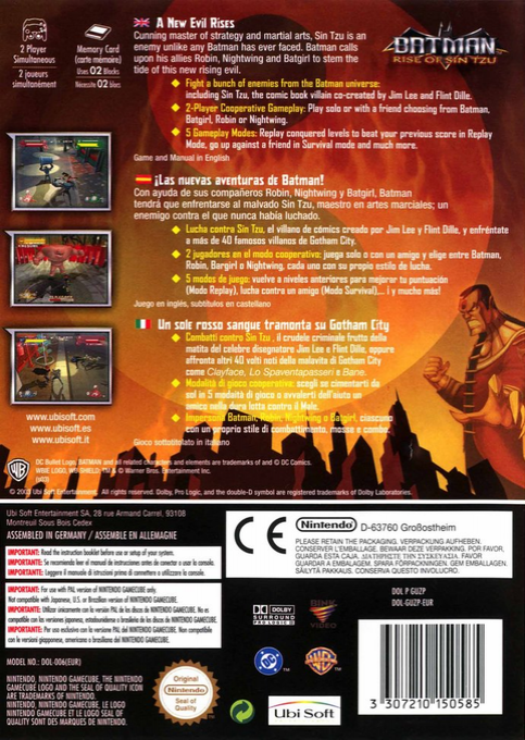 Batman - Rise of Sin Tzu — box-2D-back (EU)