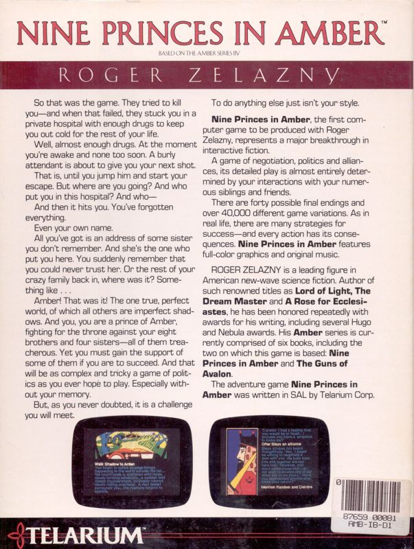Nine Princes In Amber — box-2D-back (US)