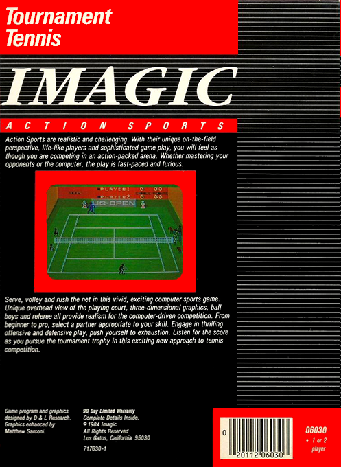 Tournament Tennis — box-2D-back (US)
