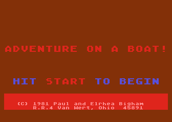 Adventure On A Boat — sstitle (WOR)