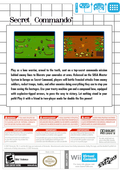 Secret Command — box-2D-back (US)