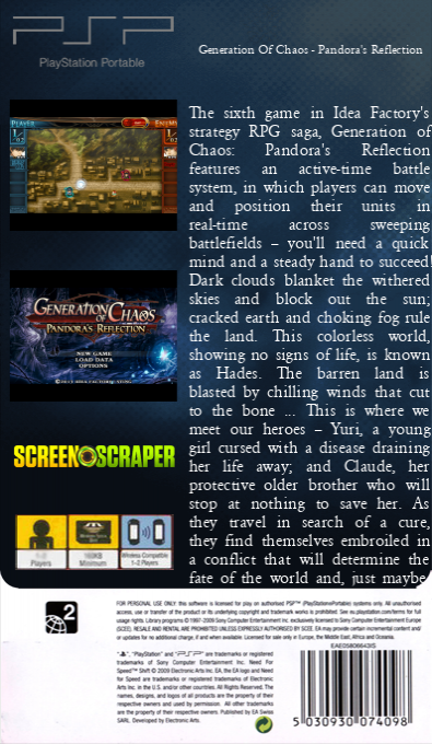 Generation of Chaos - Pandora's Reflection — box-2D-back (SS)