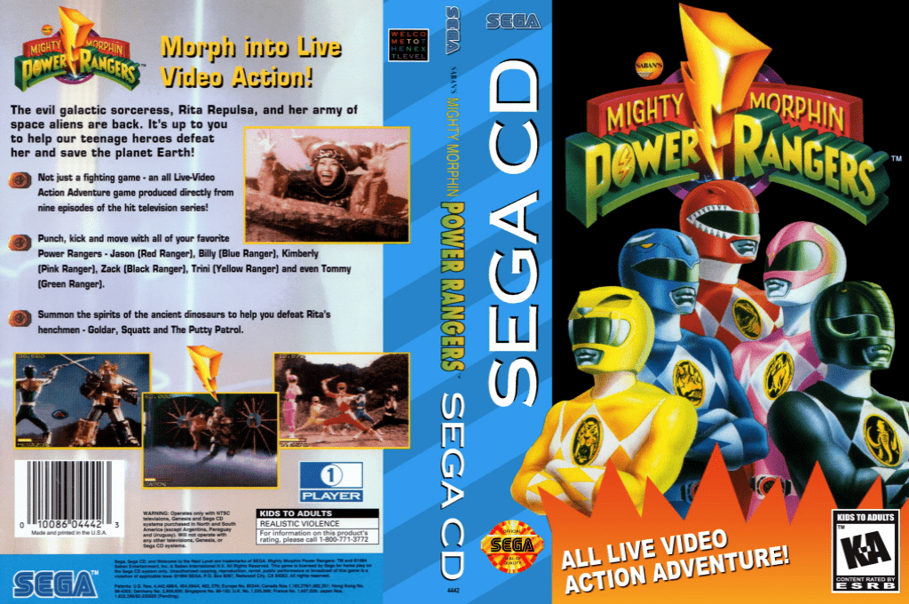 Mighty Morphin Power Rangers — box-texture (US)