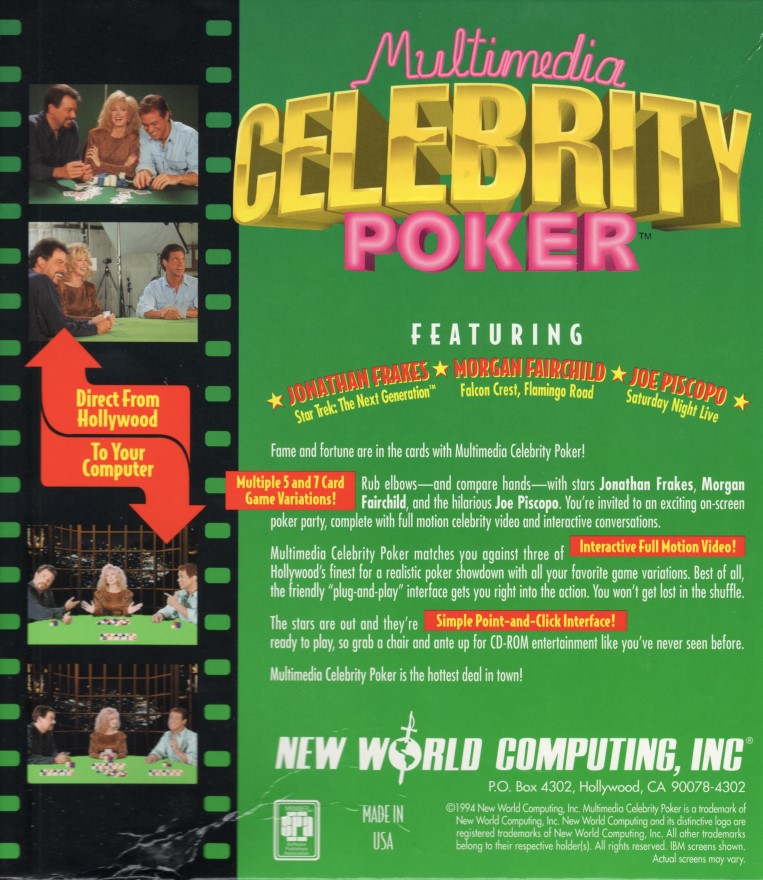 Multimedia Celebrity Poker — box-2D-back (WOR)