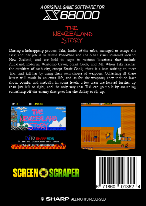 New Zealand Story, The — box-2D-back (SS)