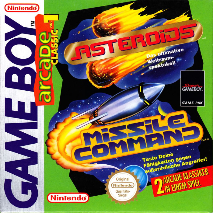 Arcade Classic No. 1 - Asteroids And Missile Command — box-2D (DE)