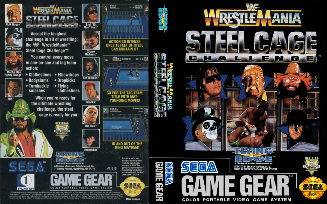 Wwf Wrestlemania Steel Cage Challenge — box-texture (US)