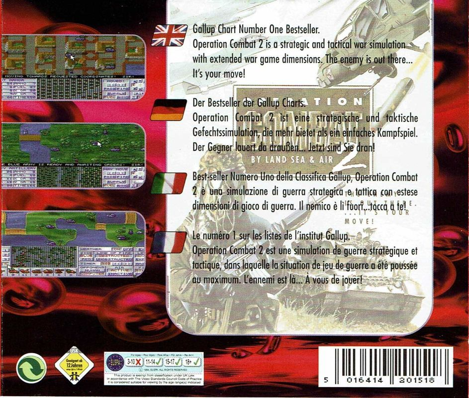 Operation Combat 2 - By Land, Sea, And Air — box-2D-back (CUS)