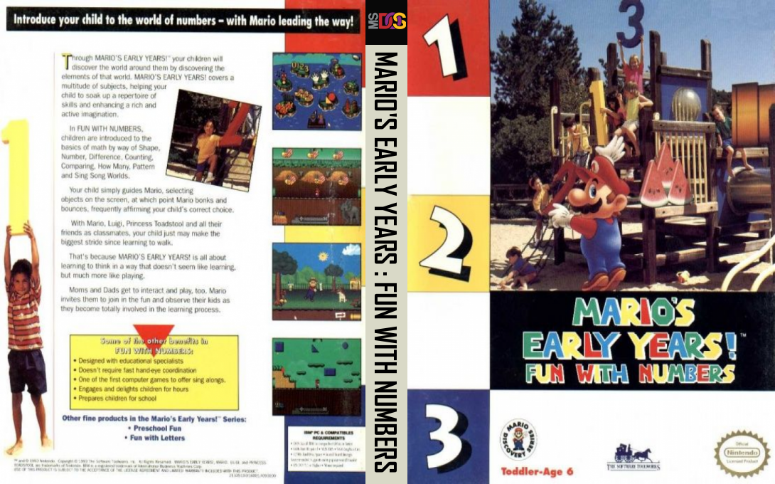 Mario Teaches Sums — box-texture (US)