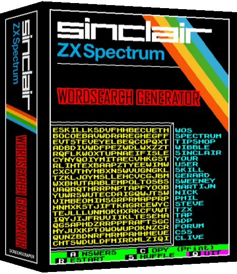 Wordsearch Generator — box-3D (SS)