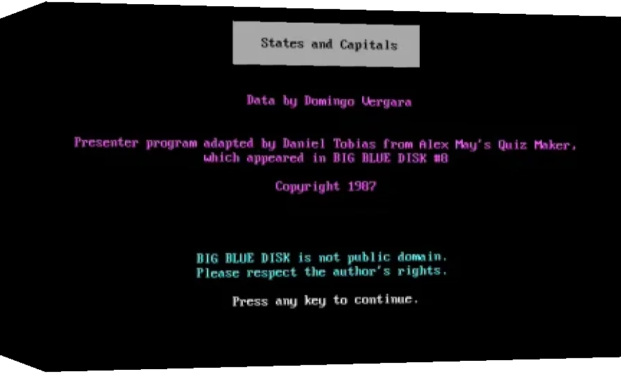 States and Capitals — box-3D (WOR)