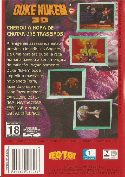 Duke Nukem 3D — box-2D-back (BR)