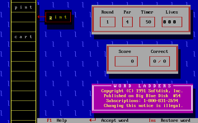 Word Ladders — ss (WOR)