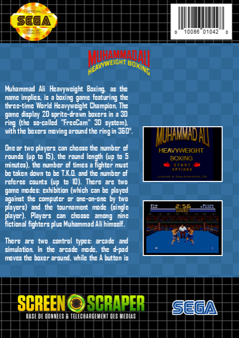 Muhammad Ali Heavyweight Boxing — box-2D-back (SS)