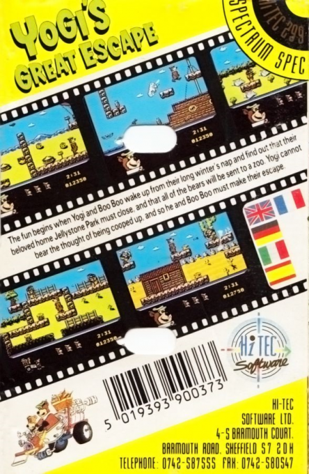 Yogi's Great Escape — box-2D-back (EU)