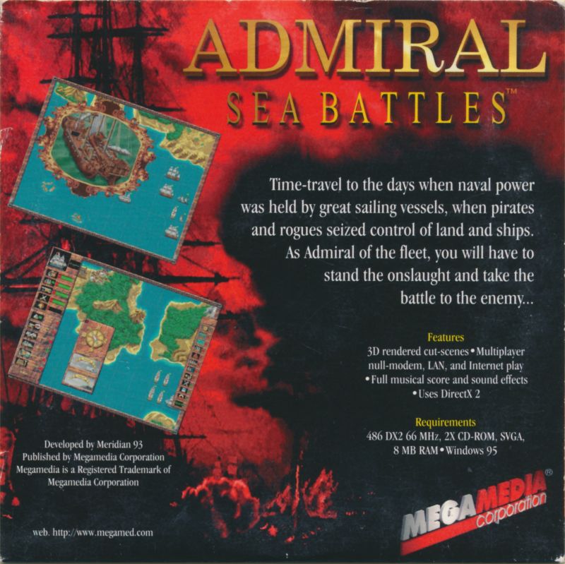 Admiral: Sea Battles — box-2D-back (US)