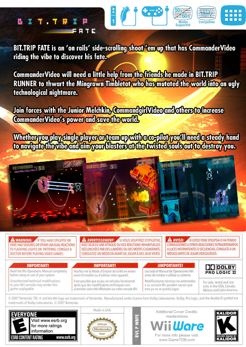 Bit.trip Fate — box-2D-back (US)