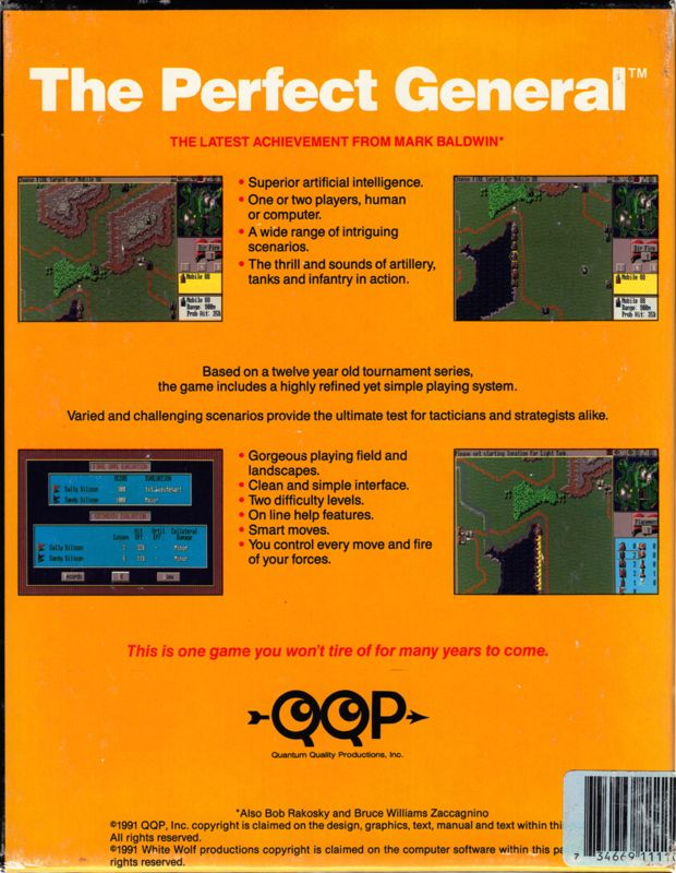 Perfect General, The — box-2D-back (US)