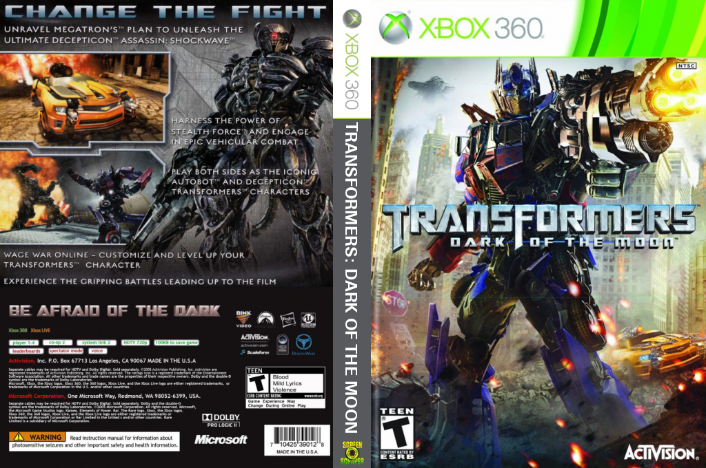 Transformers - Dark of the Moon — box-texture (US)