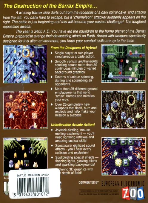 Battle Squadron - The Destruction of the Barrax Empire! — box-2D-back (EU)