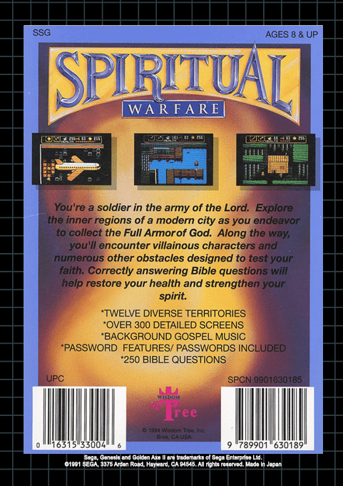 Spiritual Warfare — box-2D-back (US)