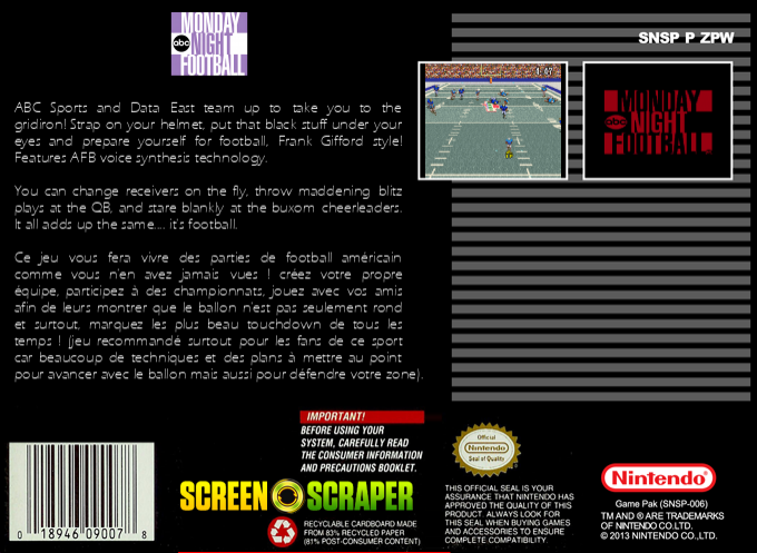 Abc Monday Night Football — box-2D-back (SS)