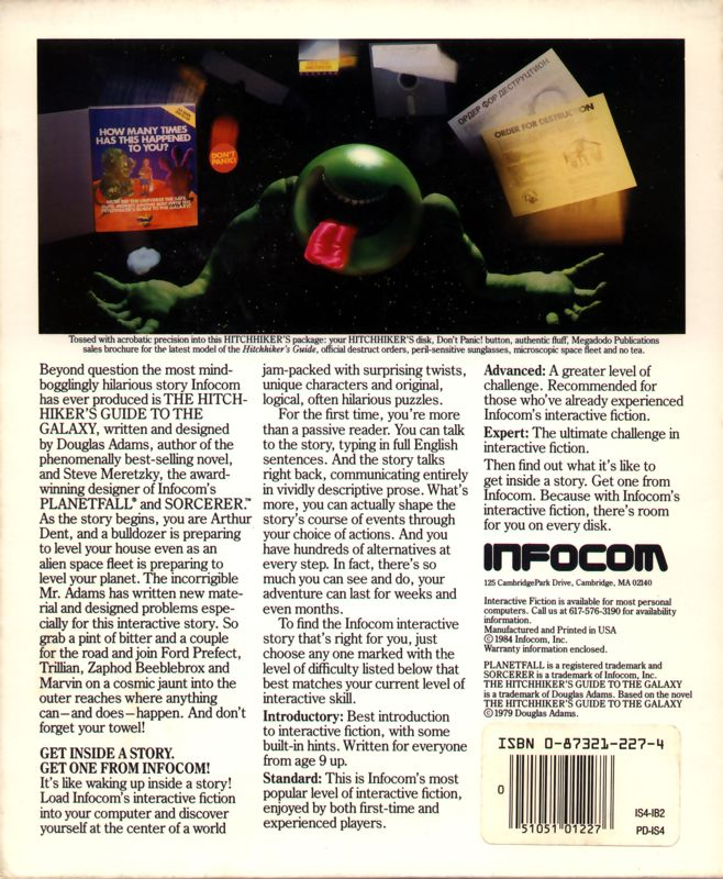 Hitchhiker's Guide to the Galaxy, The — box-2D-back (US)