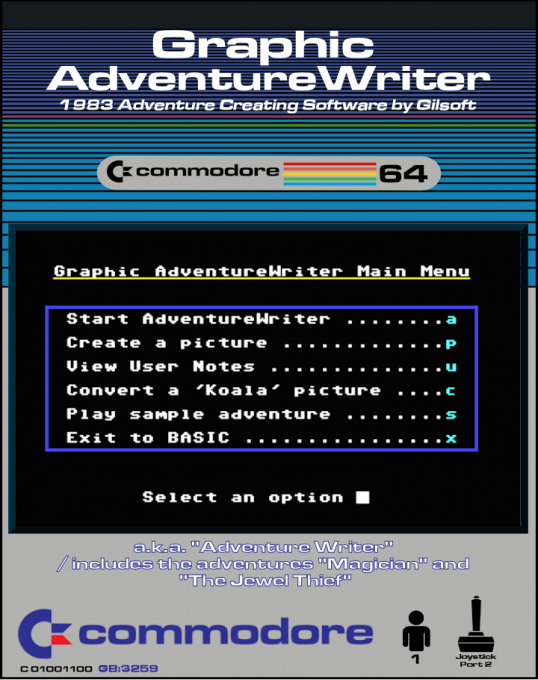 Graphics Adventure Writer box art