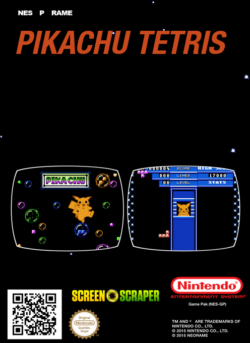 Pikachu Tetris — box-2D-back (SS)