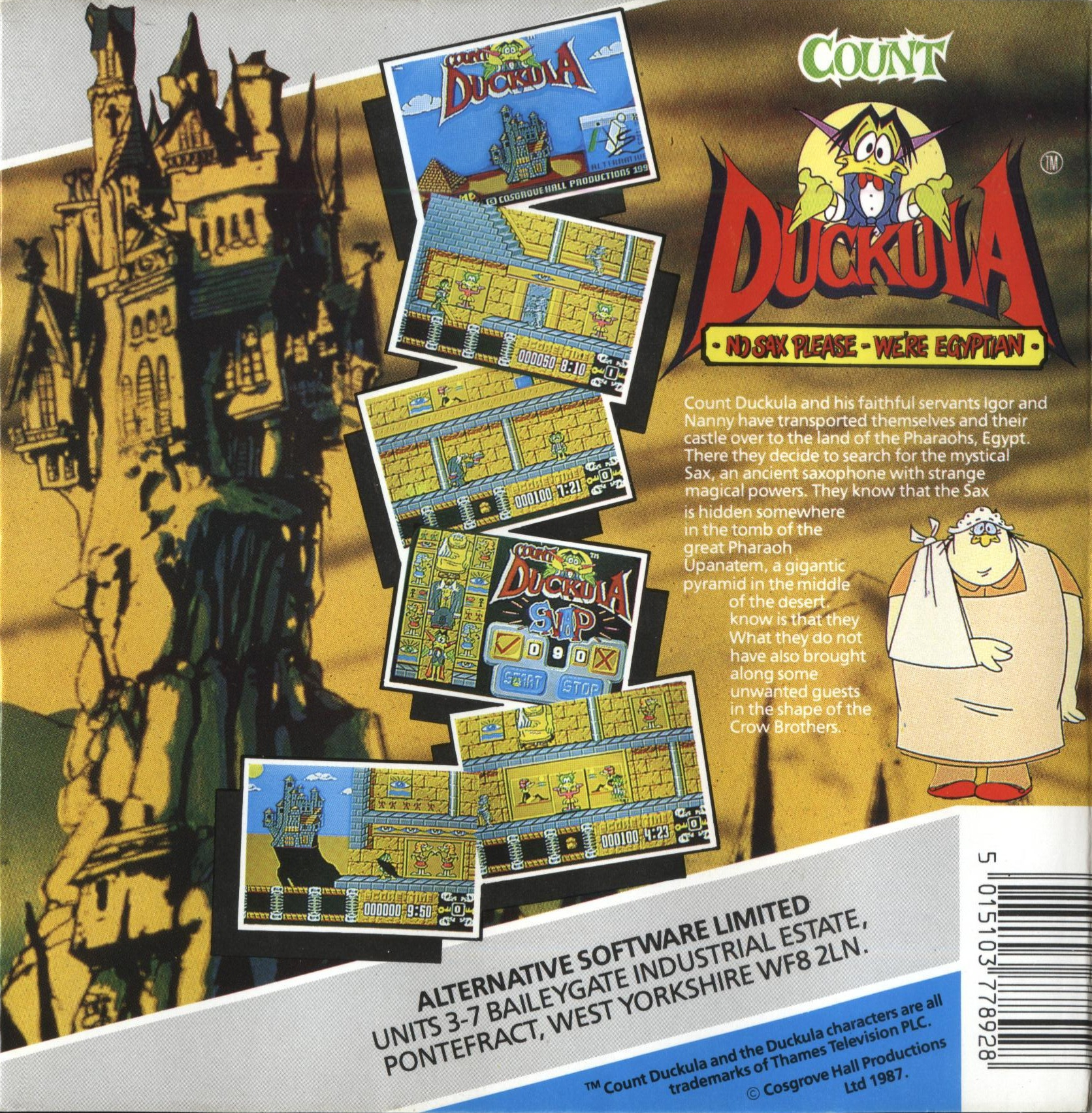 Count Duckula in No Sax Please - We're Egyptian — box-2D-back (CUS)