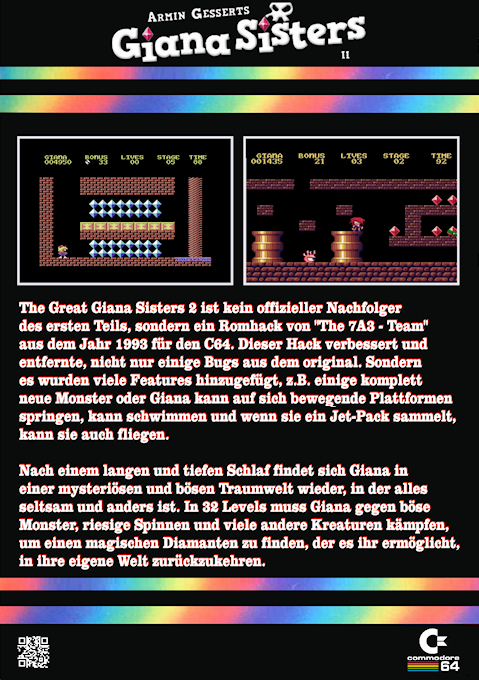 The Great Giana Sisters II — box-2D-back (CUS)