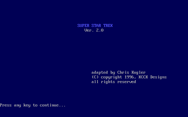 Super Star Trek v2.0 — sstitle (WOR)