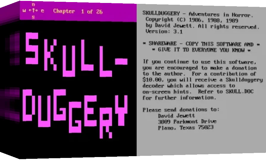 Skullduggery: Adventures in Horror — box-3D (WOR)