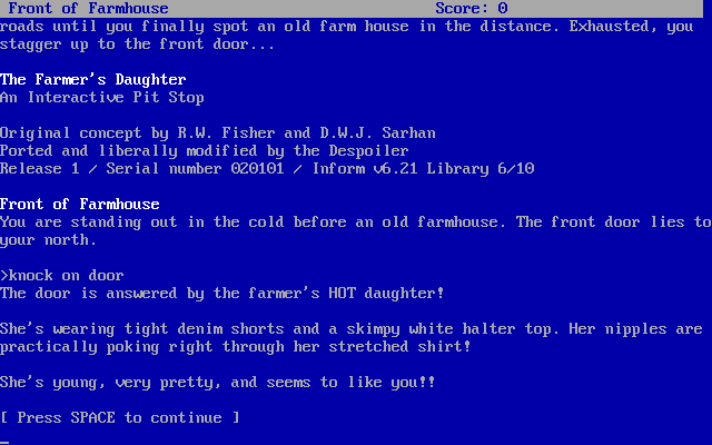 The Farmer's Daughter — ss (WOR)